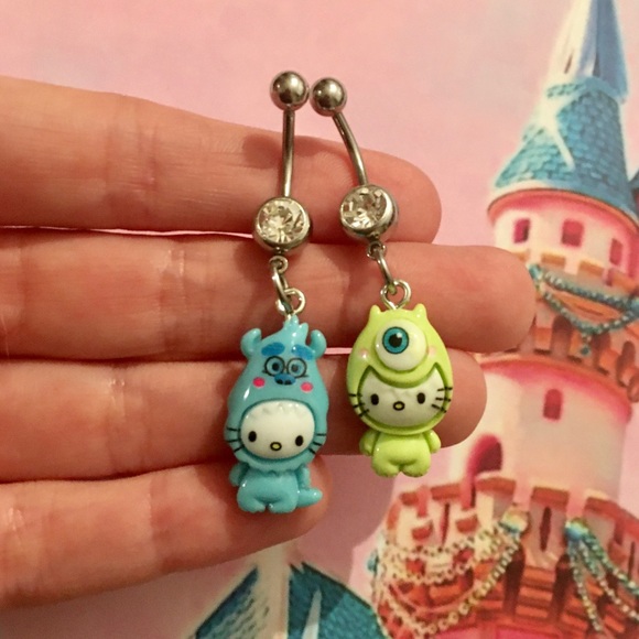 COPY - BFF Monsters Inc Hello Kitty Belly Button Ring Set - Picture 2 of 6